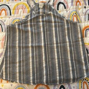 Paper Crane Striped Gray and White Tank Top